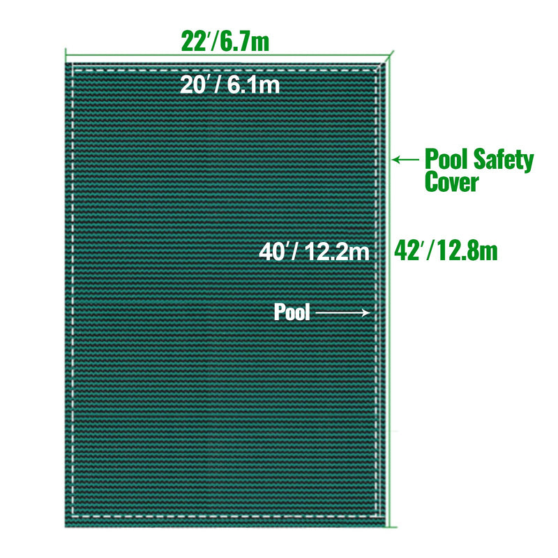 Pool Safety Cover Fits 20x40ft Rectangle Inground Safety Pool Cover by HouseOfZazla