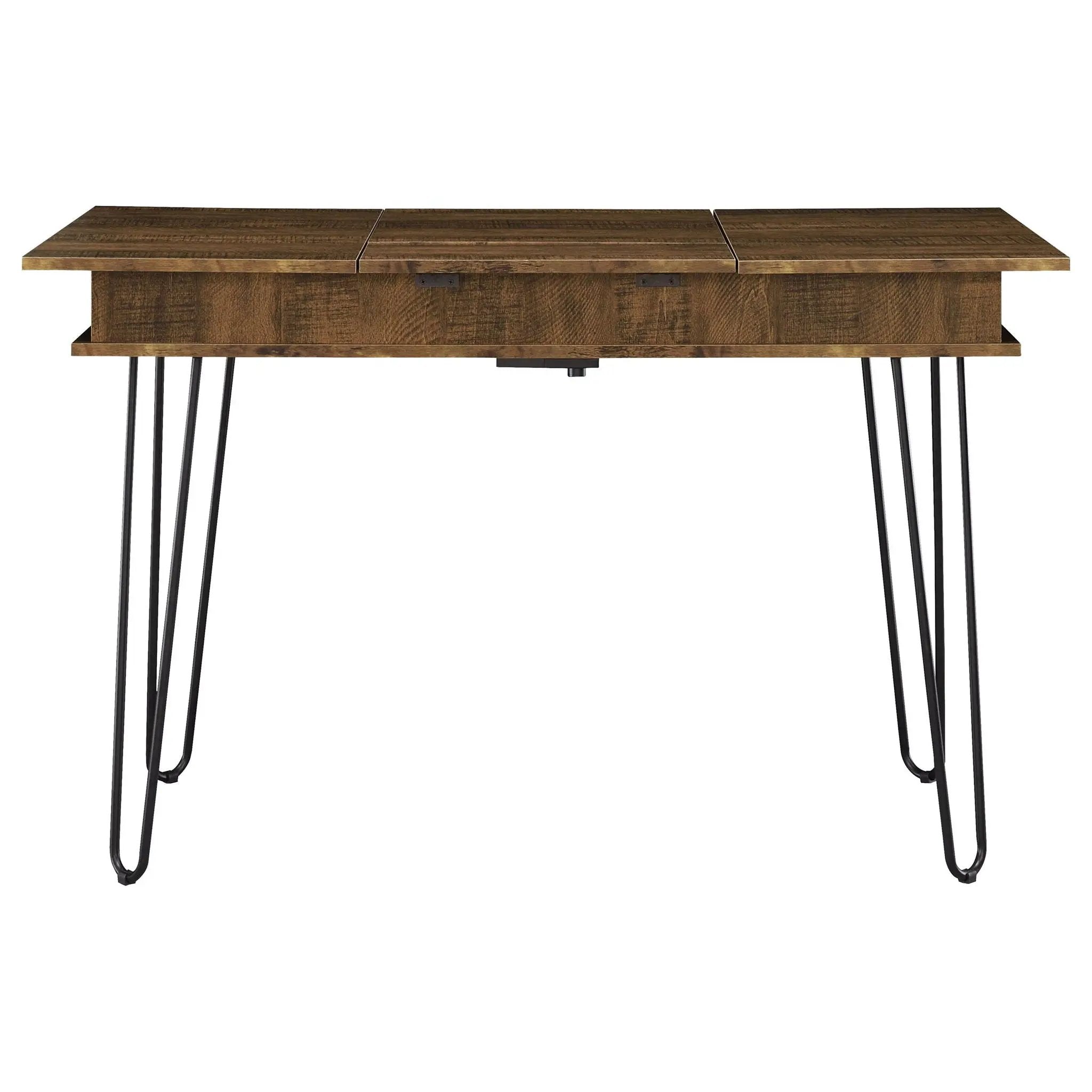 Sheeran 47-inch Writing Desk with Storage Rustic Amber by Unique Piece Furniture