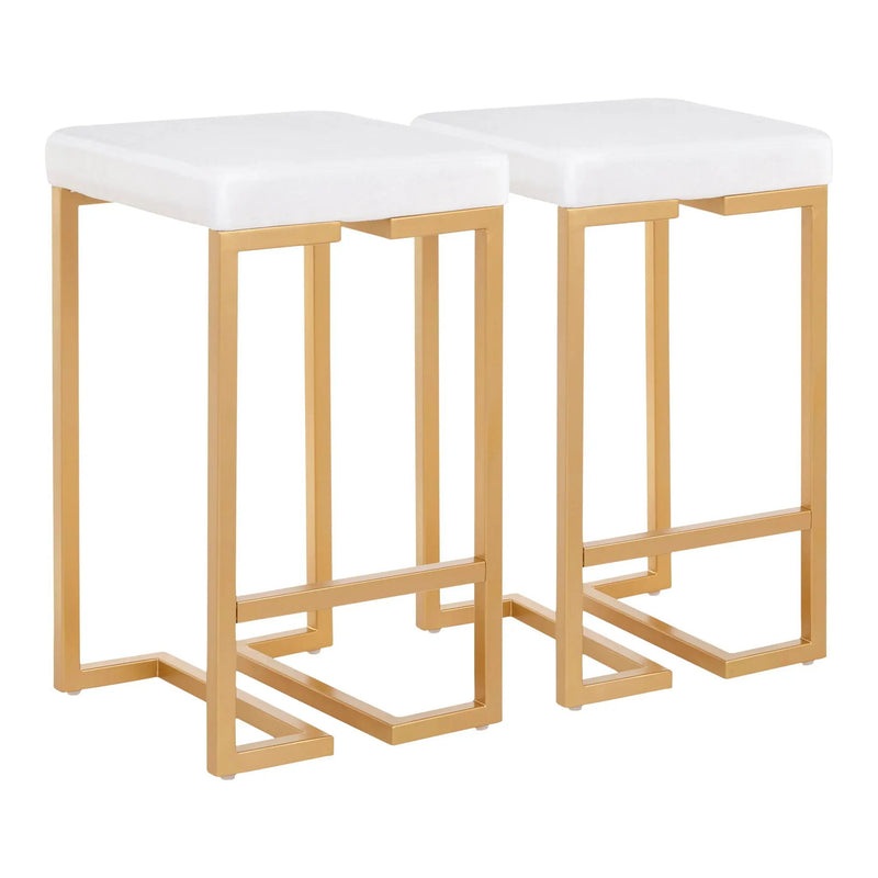 Midas - Contemporary / Glam Counter Stool (Set of 2) by HouseOfZazla