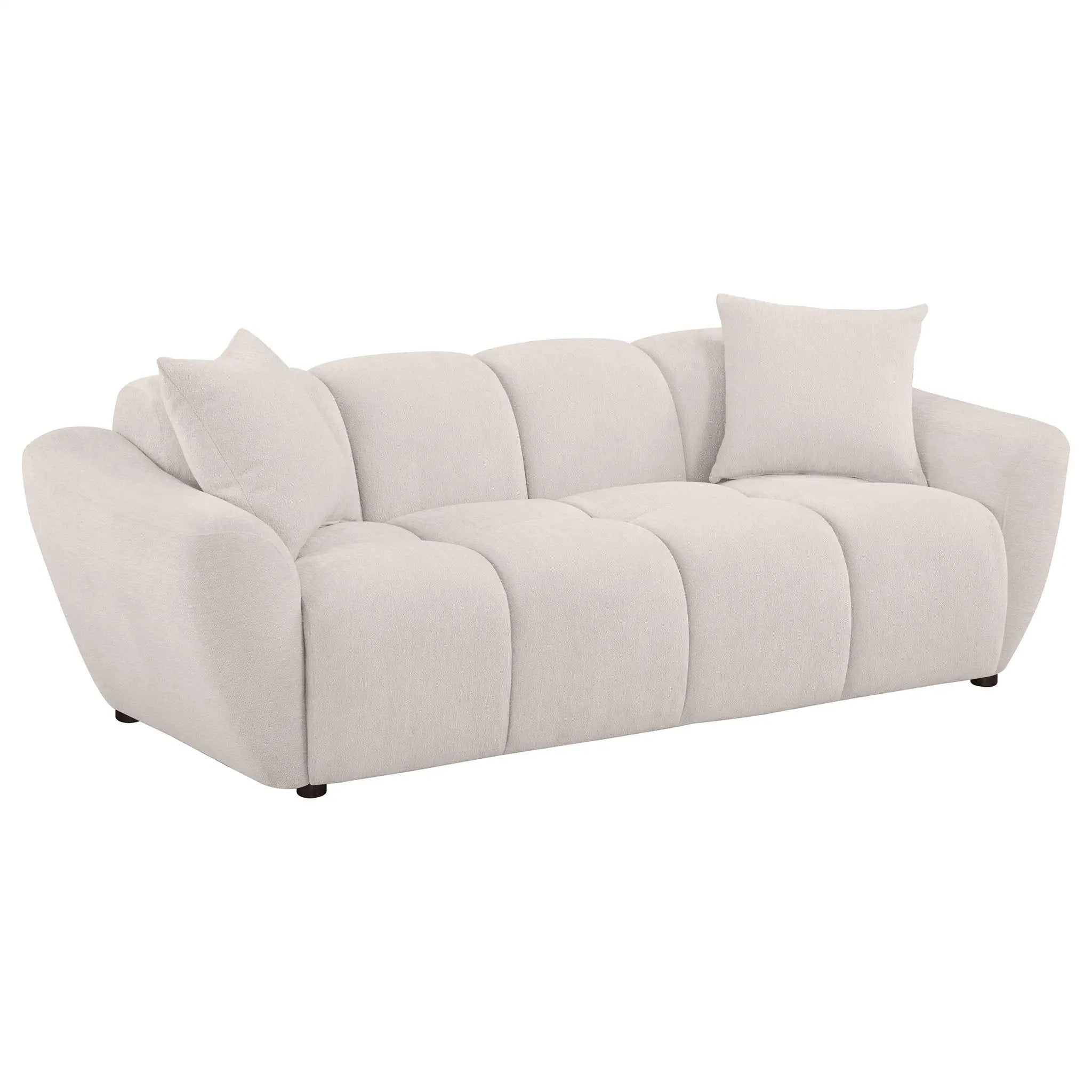 Destino Chenille Upholstered Splayed Arm Sofa Greige by Unique Piece Furniture