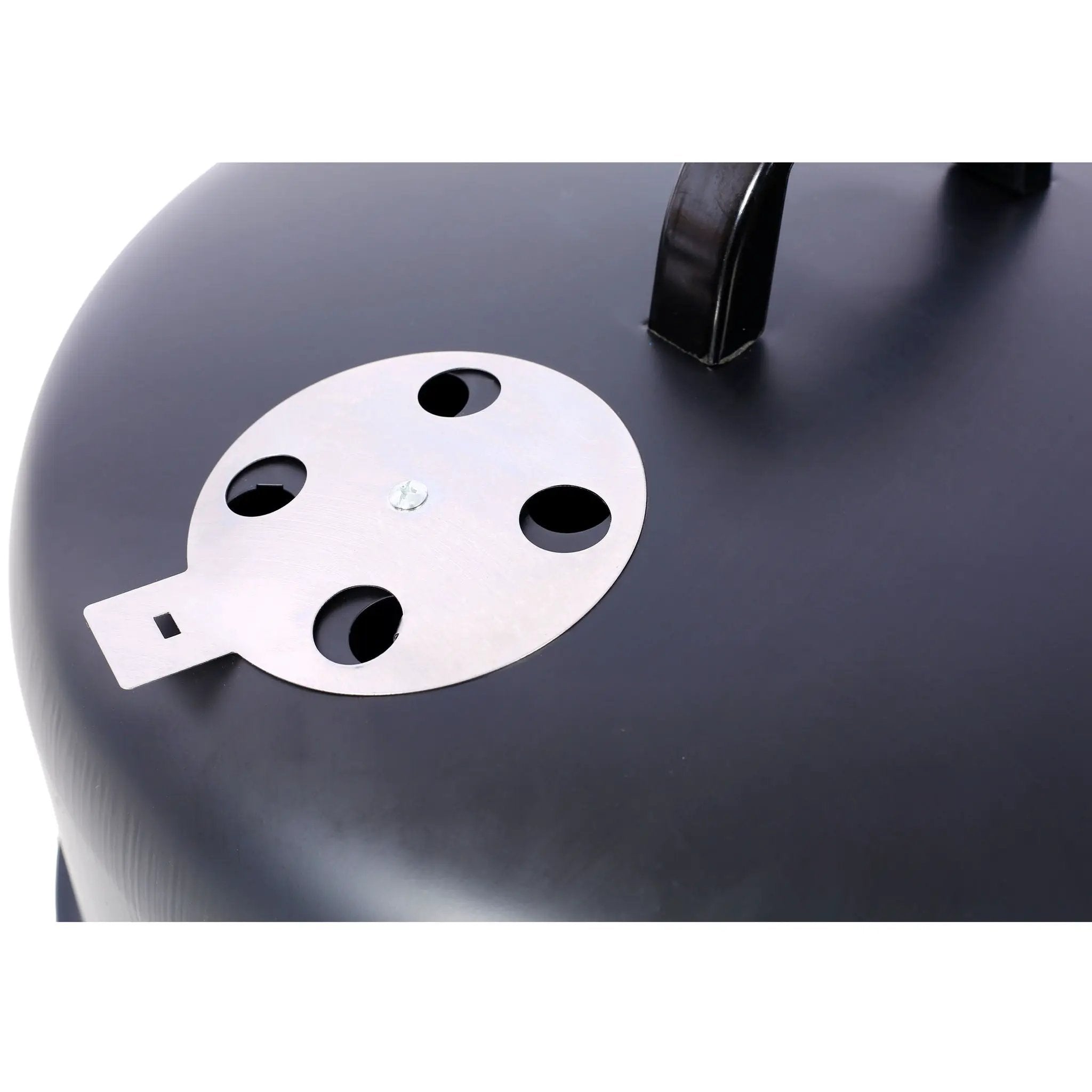 Heavy Duty Round Bbq Grill 17" Steel Charcoal Smoker For Outdoor Cooking - Black by HouseOfZazla