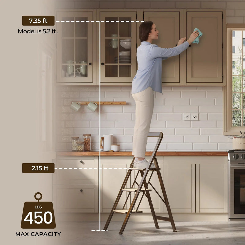 3 Step Ladder Folding Step Stool by HouseOfZazla