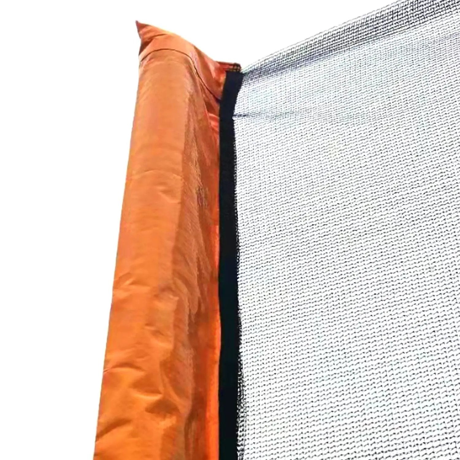 14Ft Powder Coated Advanced Trampoline With Basketball Hoop Inflator And Ladder (Outer Safety Enclosure) - Orange by HouseOfZazla