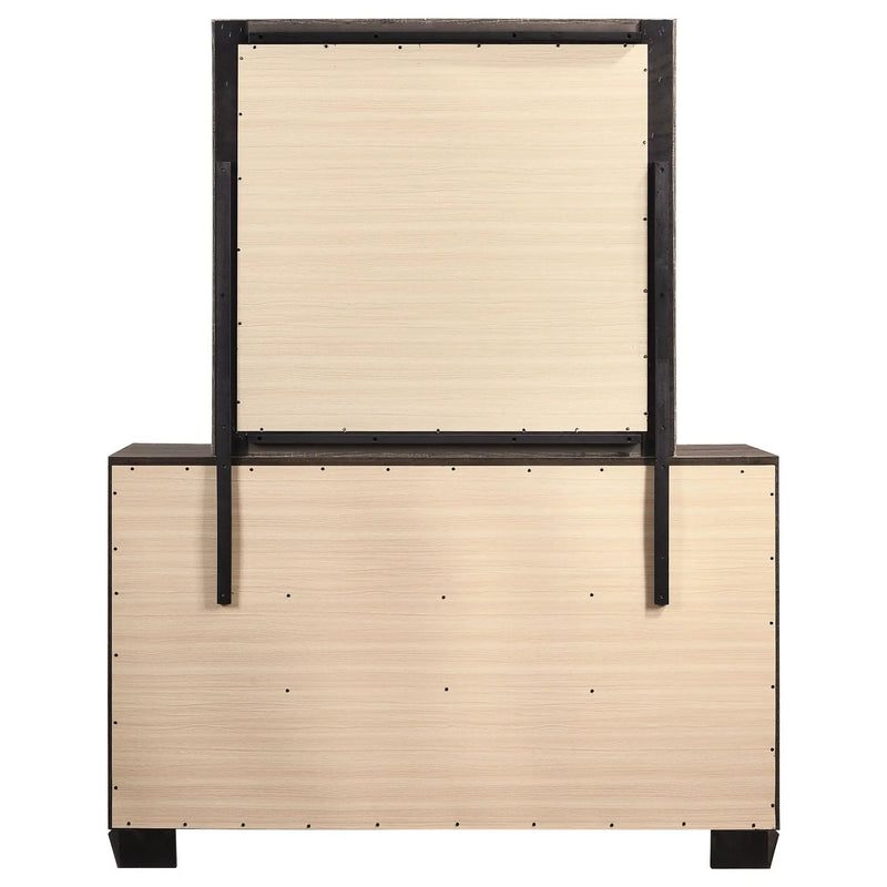 Kauffman 6-drawer Dresser with Mirror Washed Taupe by Unique Piece Furniture