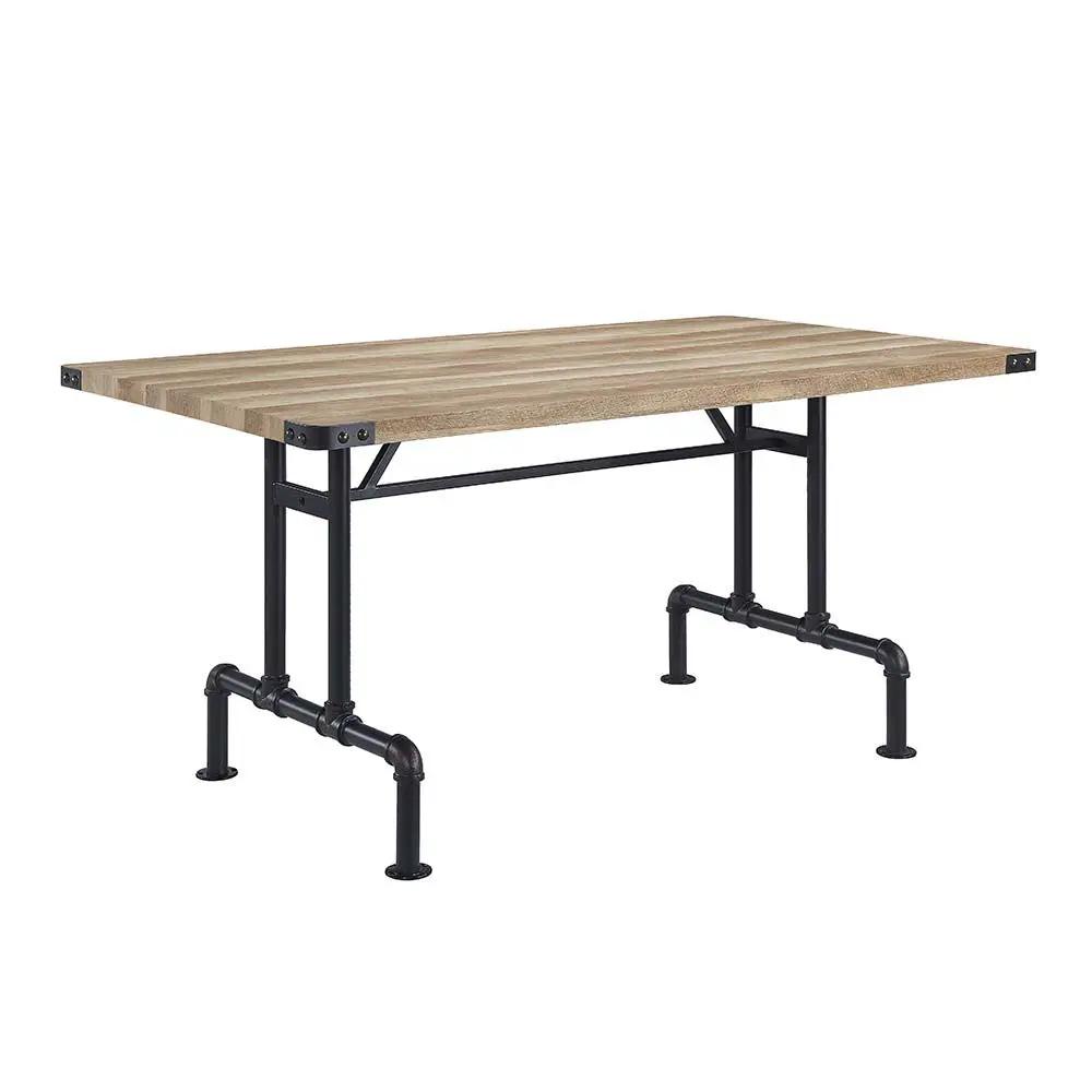 Edina - Dining Table - Oak & Sandy Black by Unique Piece Furniture