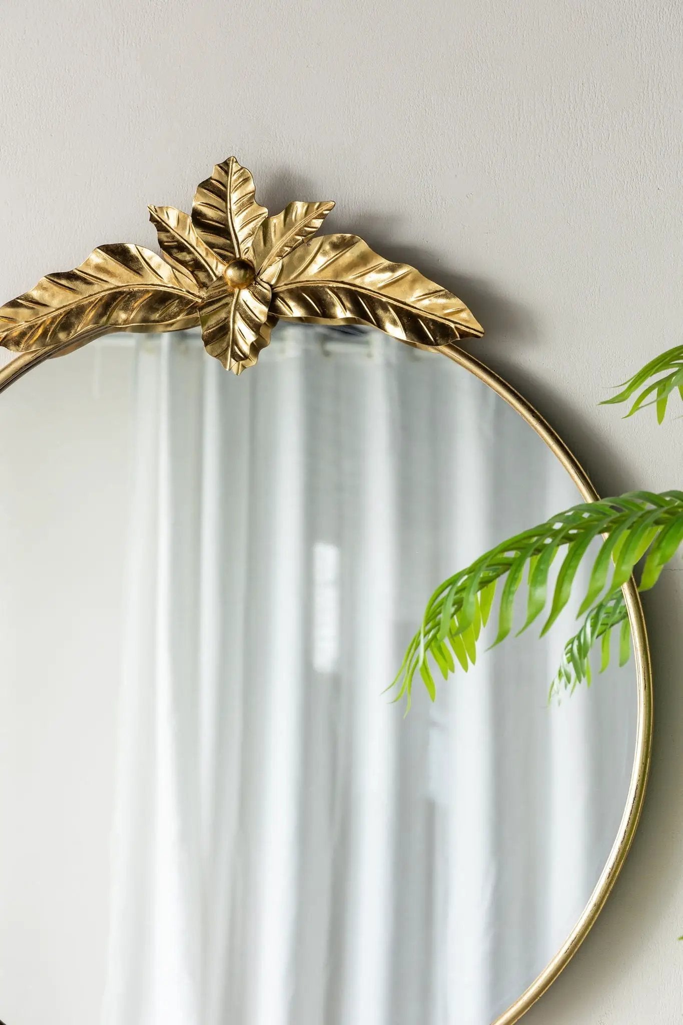 Large Round Wall Mirror With Metal Frame, Circle Accent Mirror For Living Room Bedroom Entryway - Gold by Unique Piece Furniture