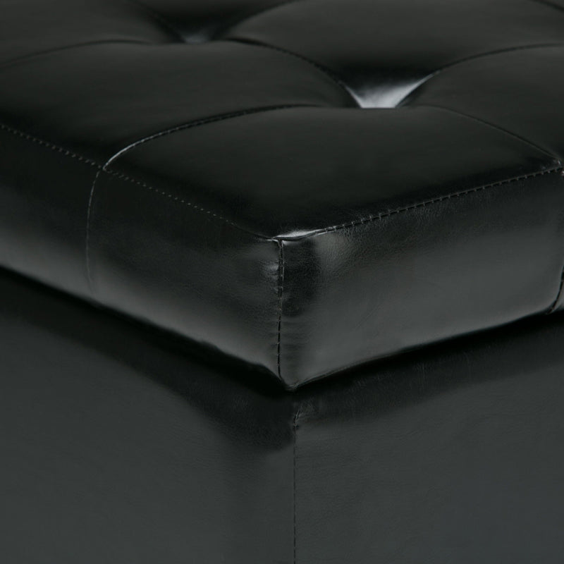 Cosmopolitan - Storage Ottoman - Midnight Black by HouseOfZazla