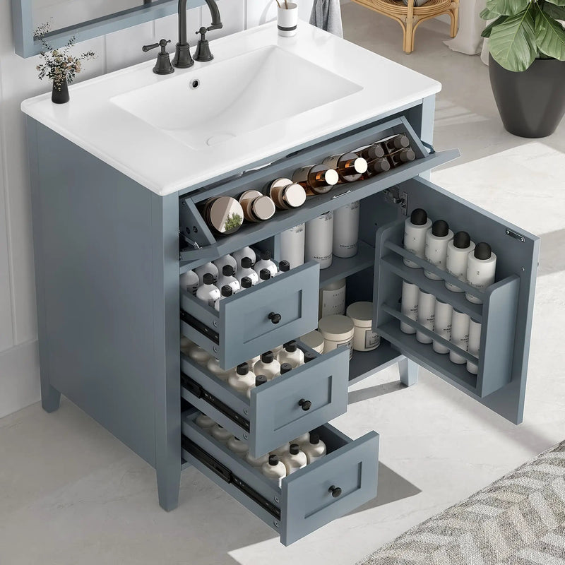 30-Inch Bathroom Vanity with Storage by HouseOfZazla