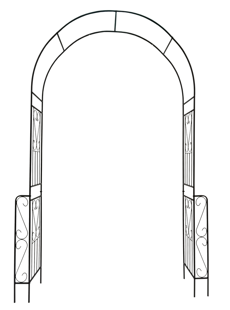 Metal Garden Arch W55'' x H94.5'' - Cream White Outdoor Arbor by HouseOfZazla