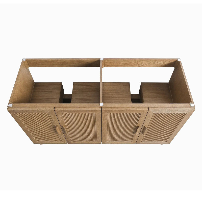 Fully Assembled 60'' Light Coffee Single Sink Bathroom Vanity by HouseOfZazla