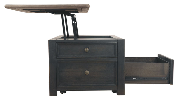 Tyler Creek - Lift Top Cocktail Table - Grayish Brown / Black, photo 2 of 7