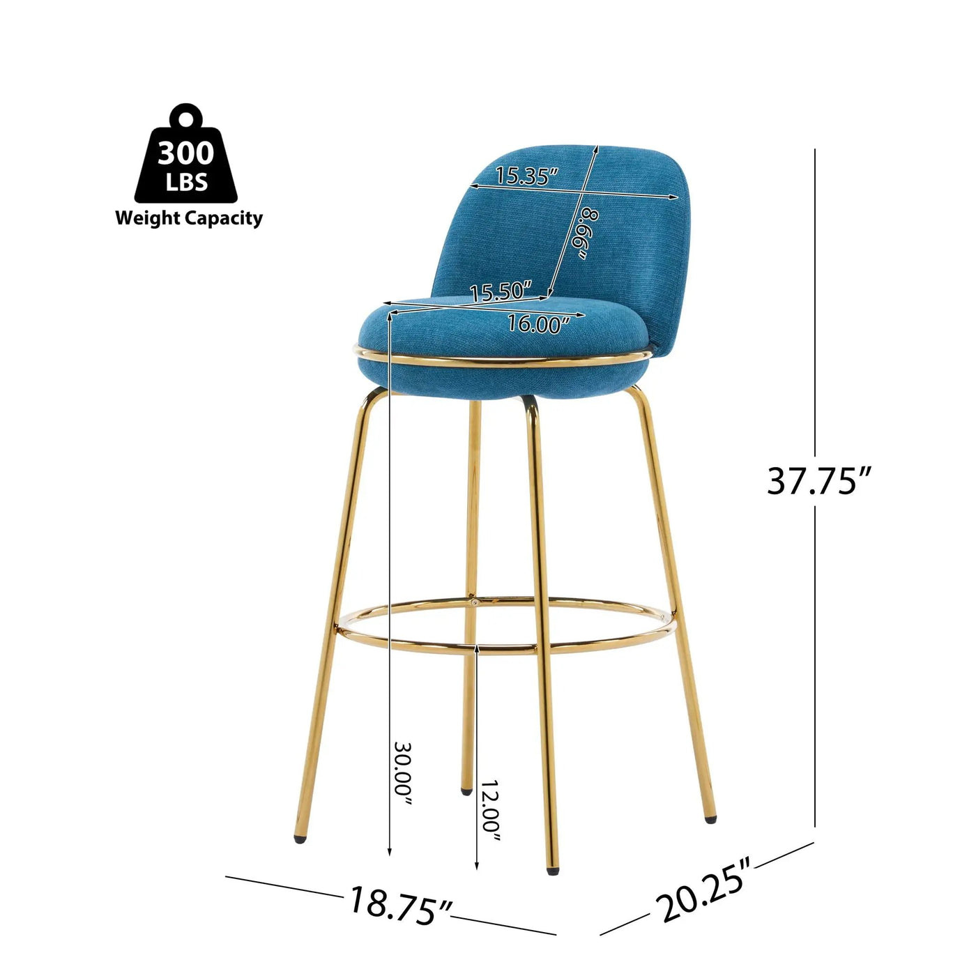 Rio Claro - Indoor Upholstered Barstool (Set of 2) by HouseOfZazla