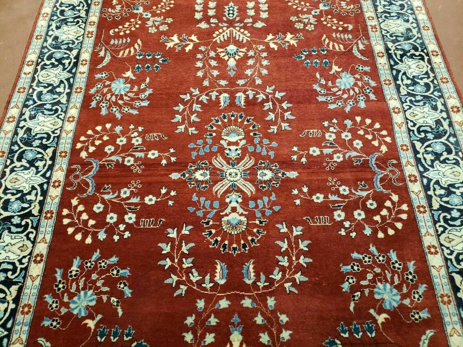 4' X 6' Vintage Handmade Pakistani Rug Highly Detailed Red by Jewel Rugs