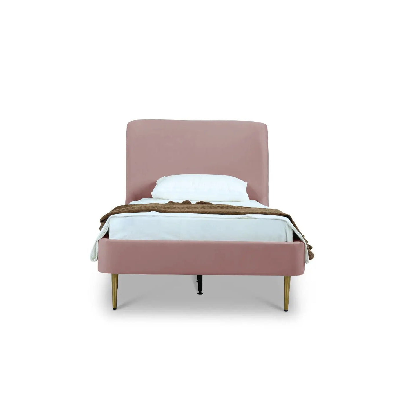 Mid-Century Modern Upholstered Bed With Curved Headboard by HouseOfZazla