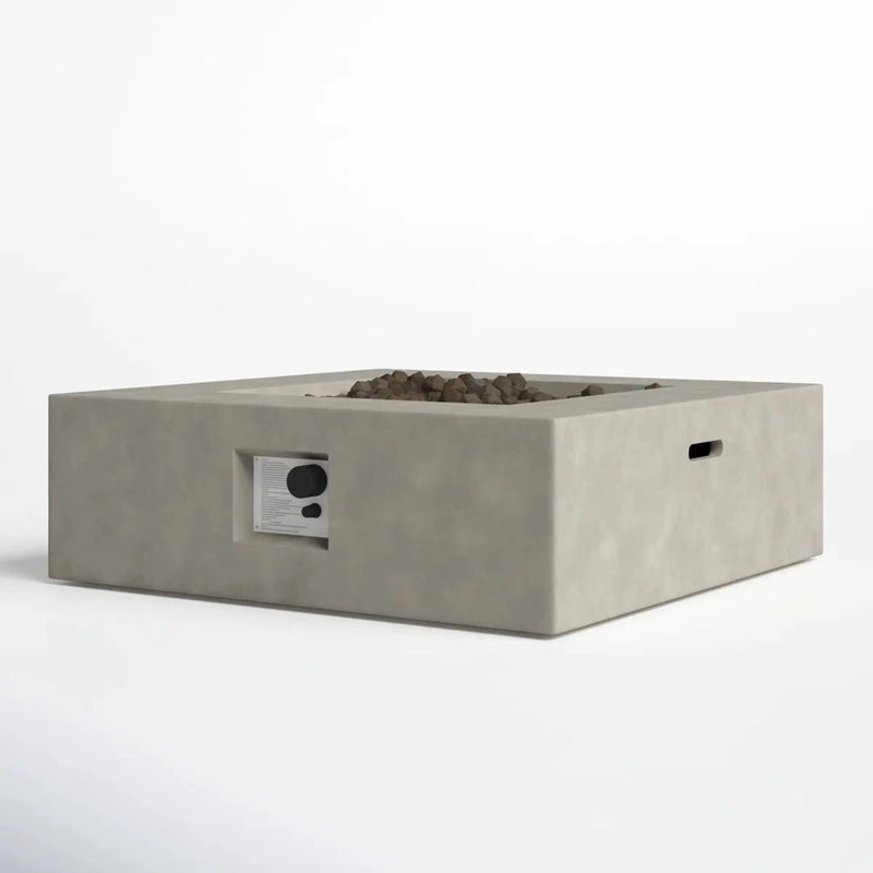Outdoor Fire Pit Table - Natural / White by Unique Piece Furniture