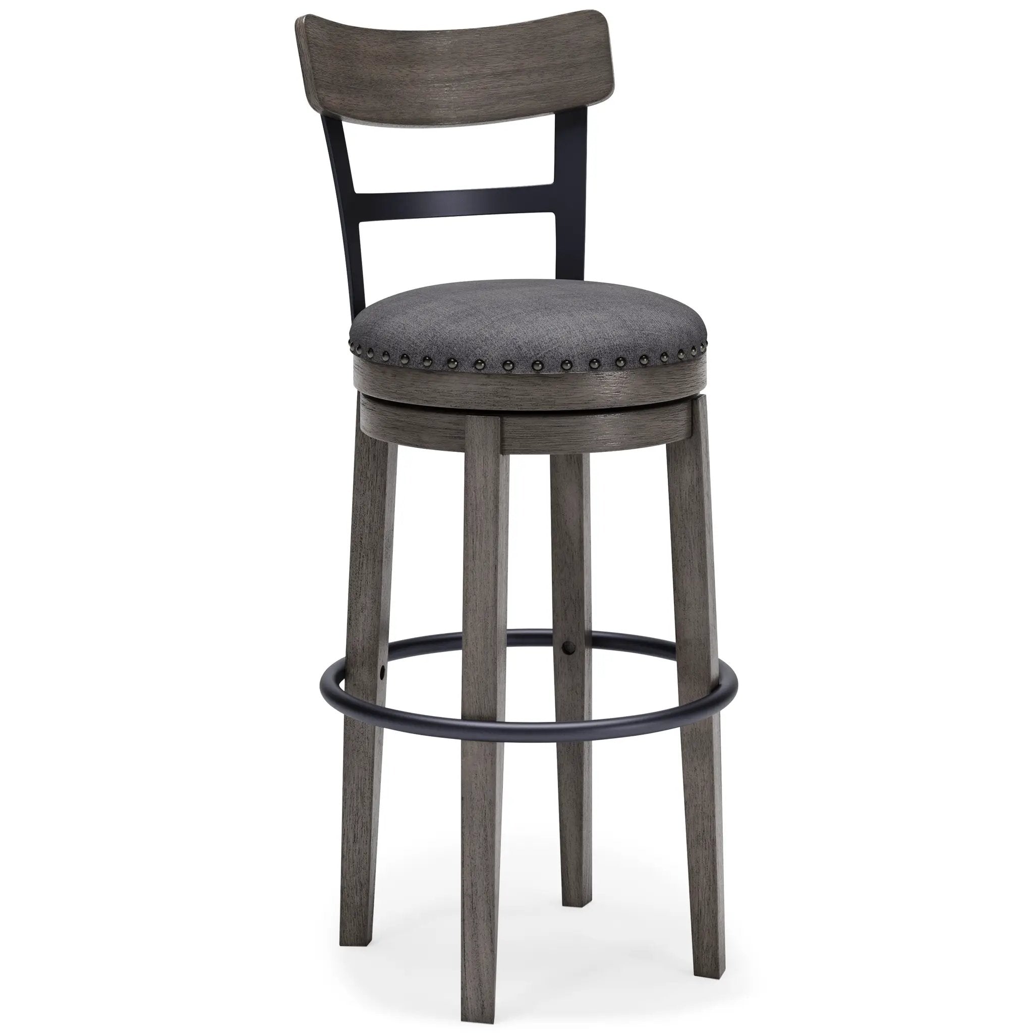 Caitbrook - Tall UPH Swivel Barstool - Gray by Unique Piece Furniture