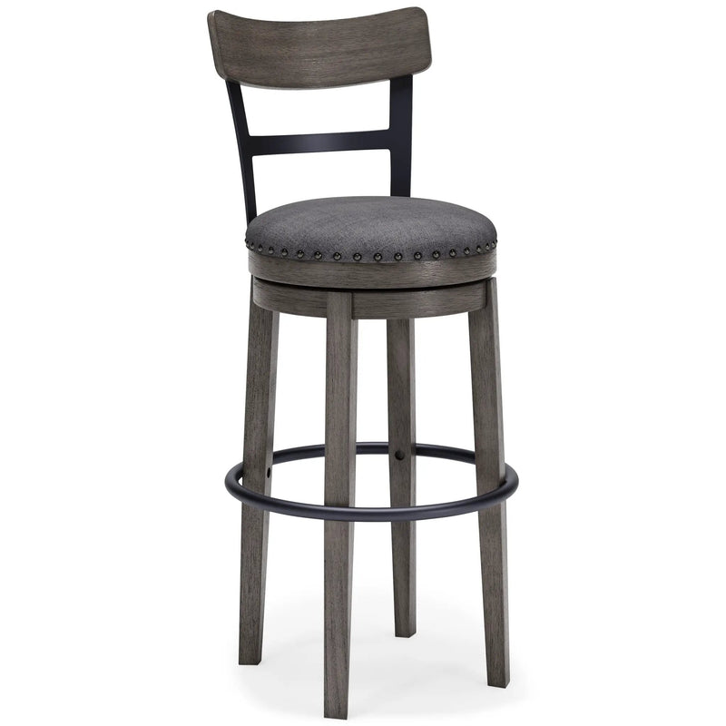 Caitbrook - Tall UPH Swivel Barstool - Gray by Unique Piece Furniture