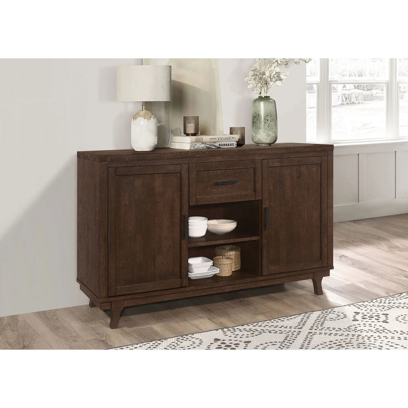 Mccall - 2 Door Server With 1 Drawer - Brown Oak by HouseOfZazla