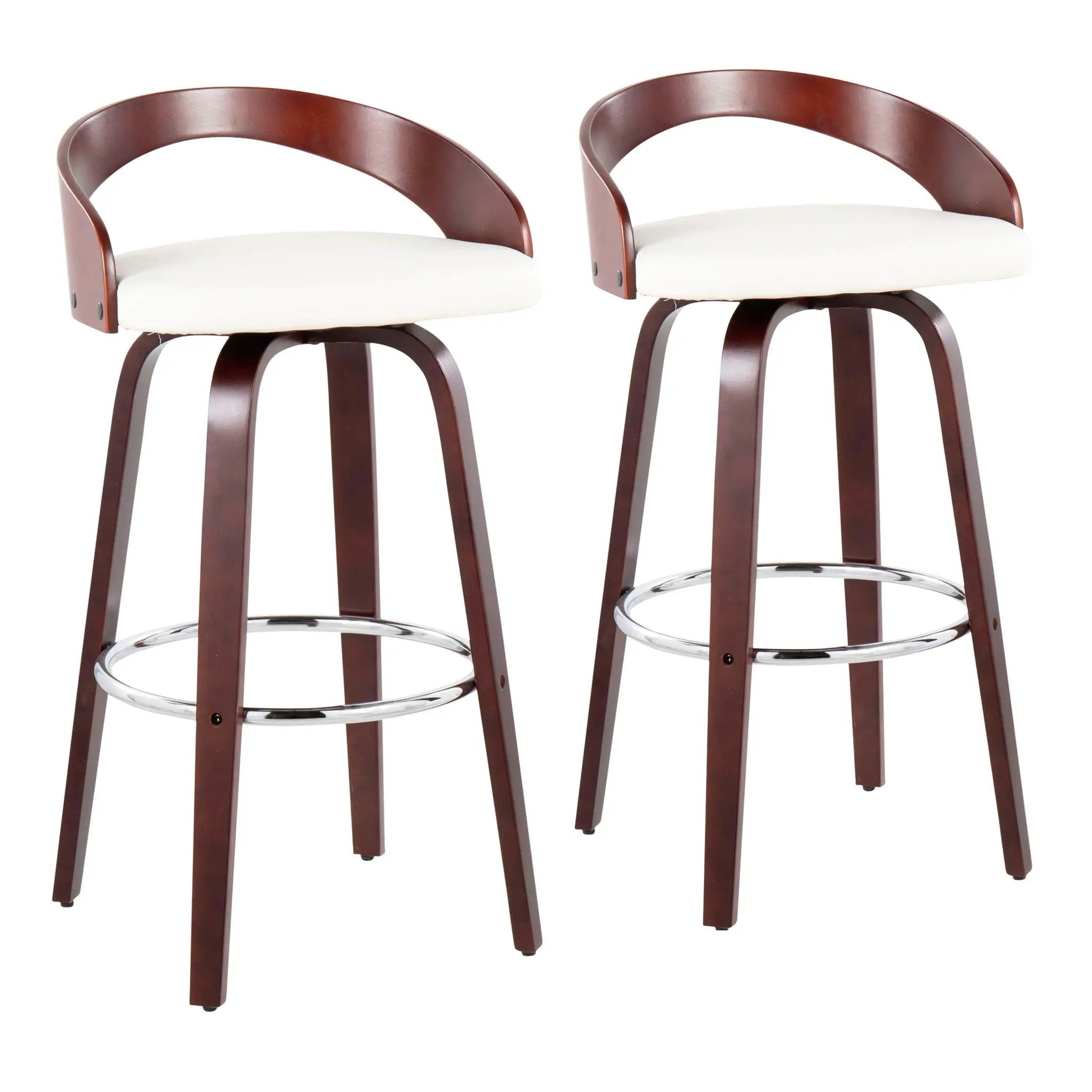 Grotto - Mid Century Elegant Design Modern Barstool With Swivel (Set of 2) by Unique Piece Furniture
