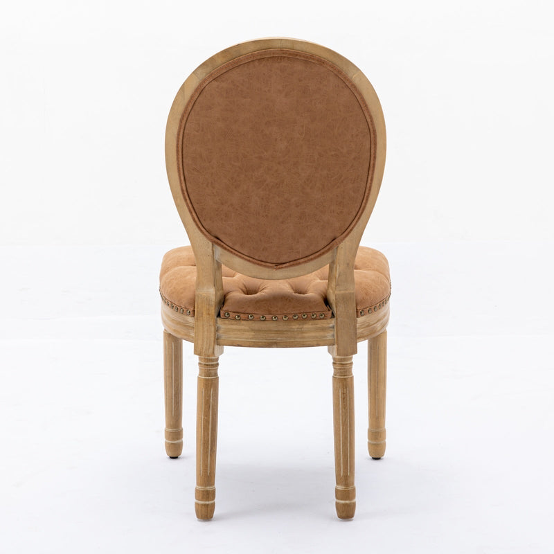 Set of 2 French Style Solid Wood Antique Dining Chairs by BLAKHOM
