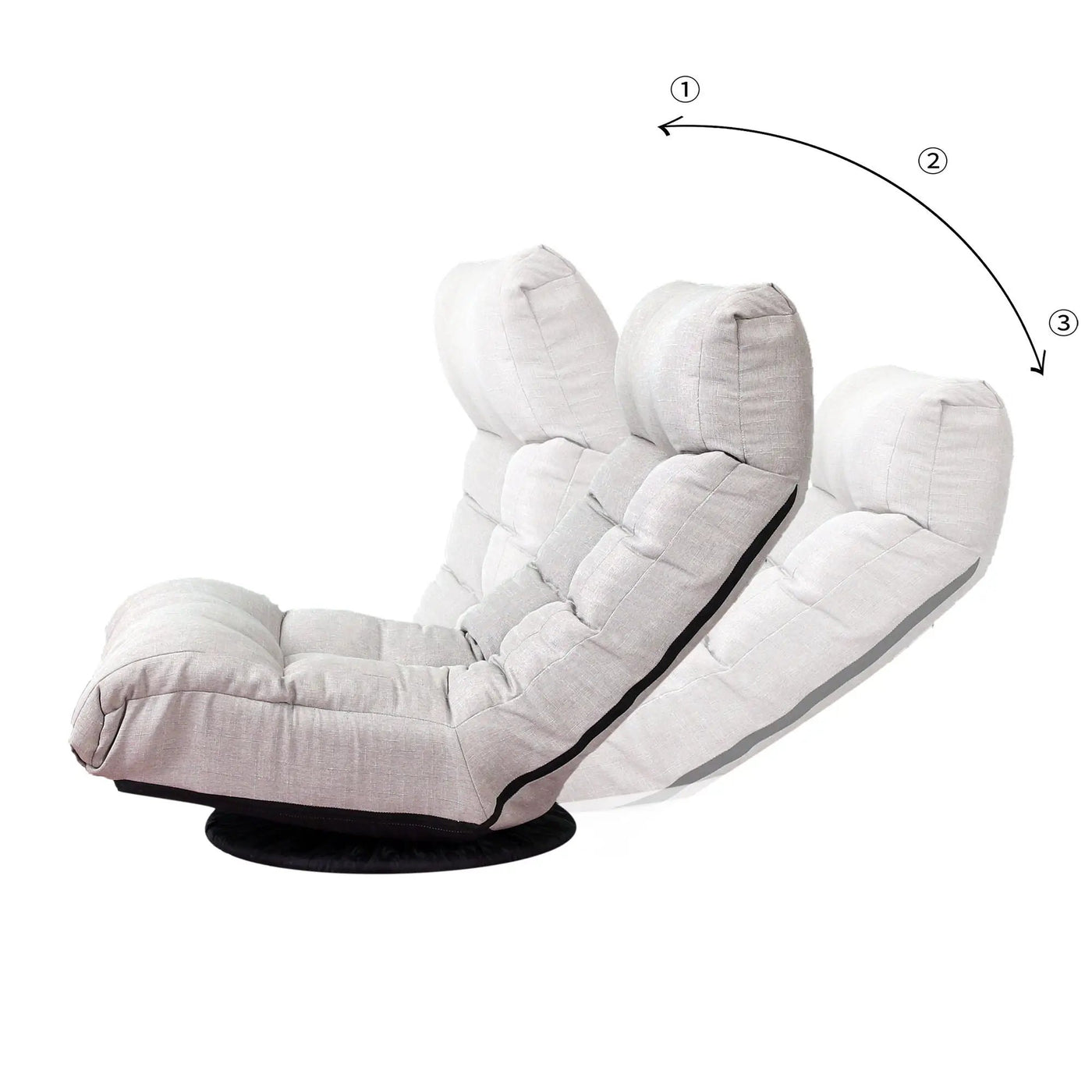 Adjustable Japanese Reclining Floor Chair Sofa With Metal Frame For Living Room by HouseOfZazla