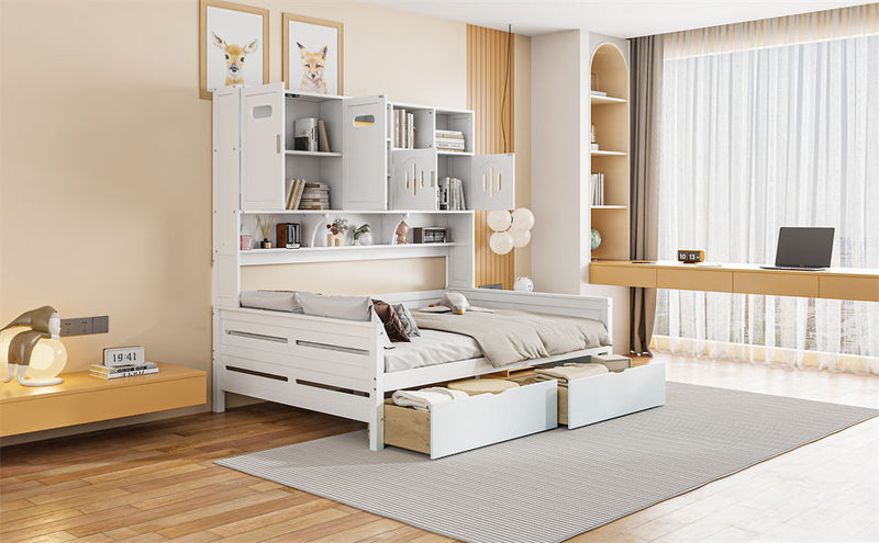 Daybed With All-In-One Cabinet And Shelf by HouseOfZazla