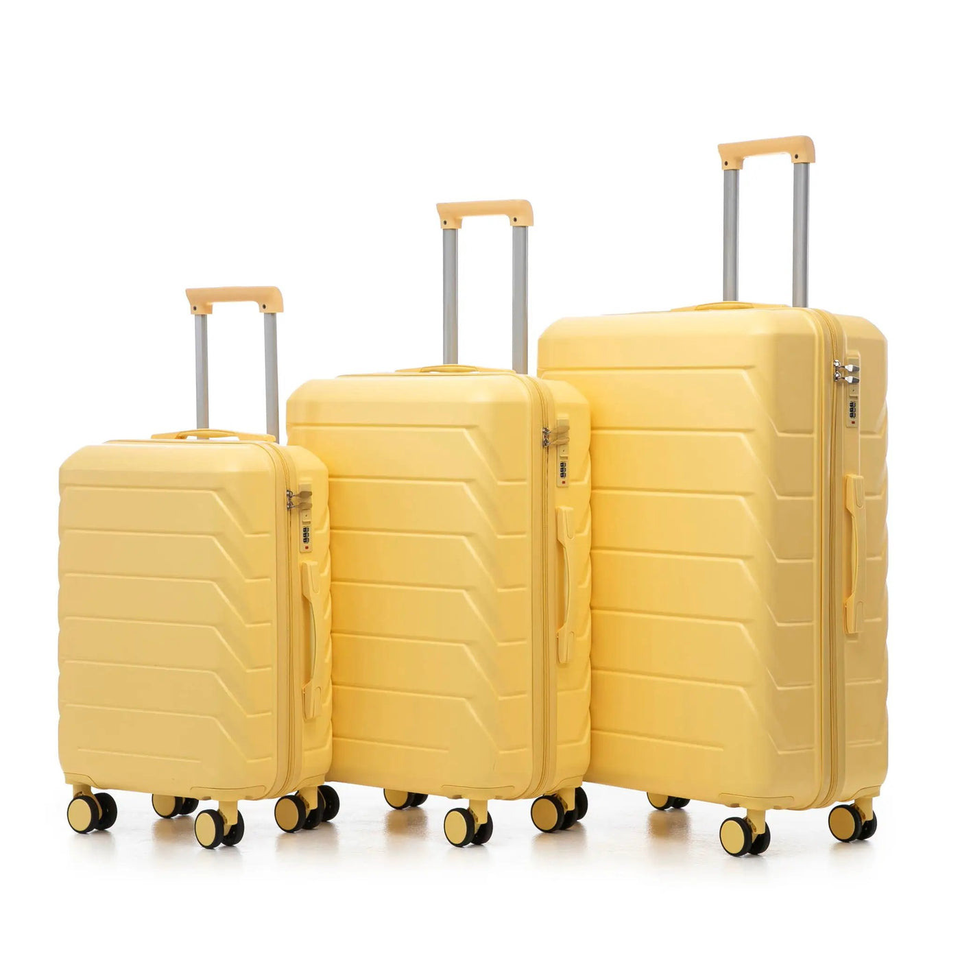 3 Pieces Set 20" / 24" / 28" Spinner Wheel Luggage With Combination Lock by HouseOfZazla