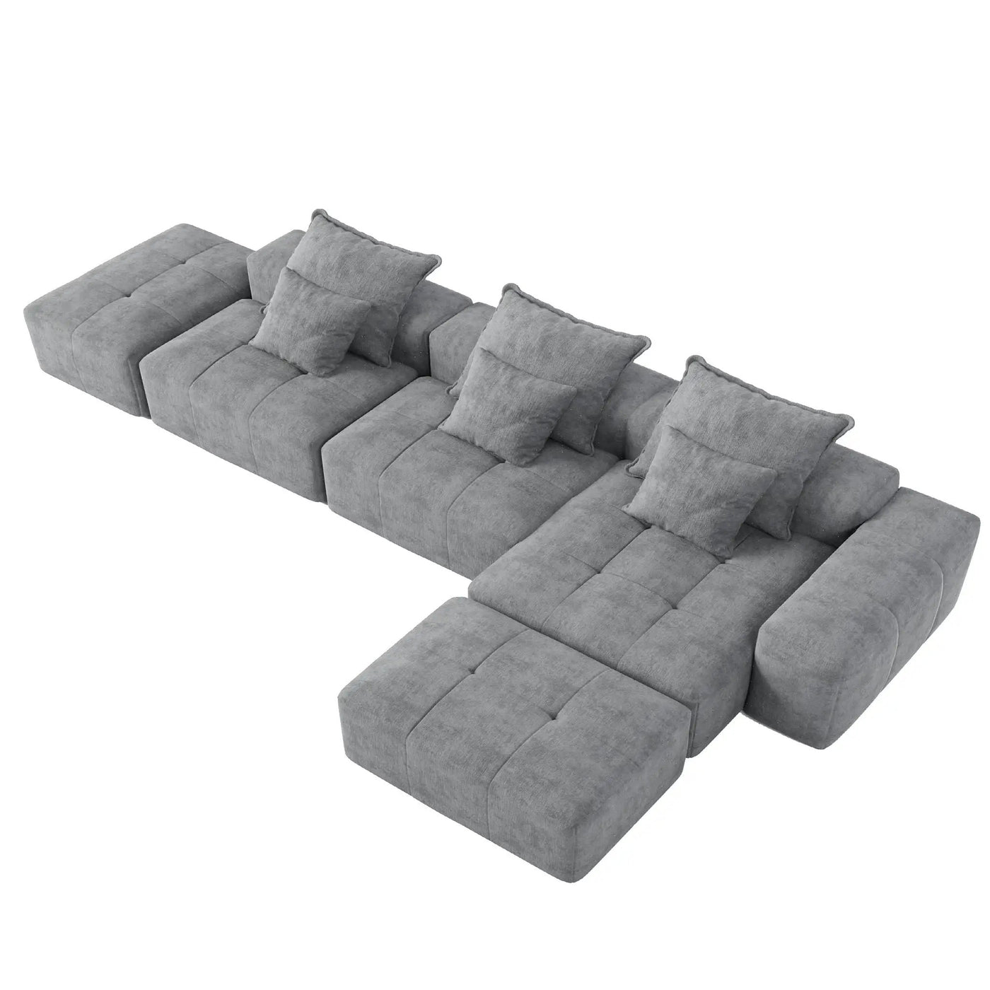 Modern Oversized DIY Combination Modular Sectional Sofa With Pillows by HouseOfZazla