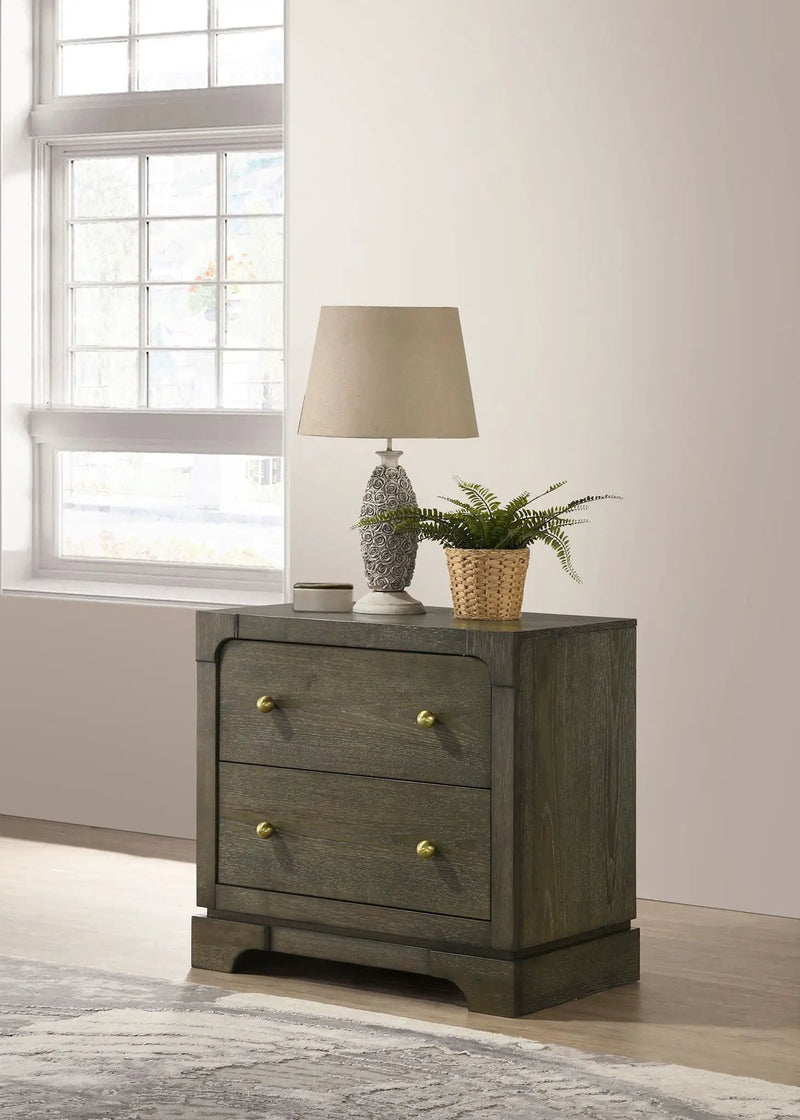 Gran Park 2-drawer Nightstand Bedside Table Dark Cocoa by Unique Piece Furniture
