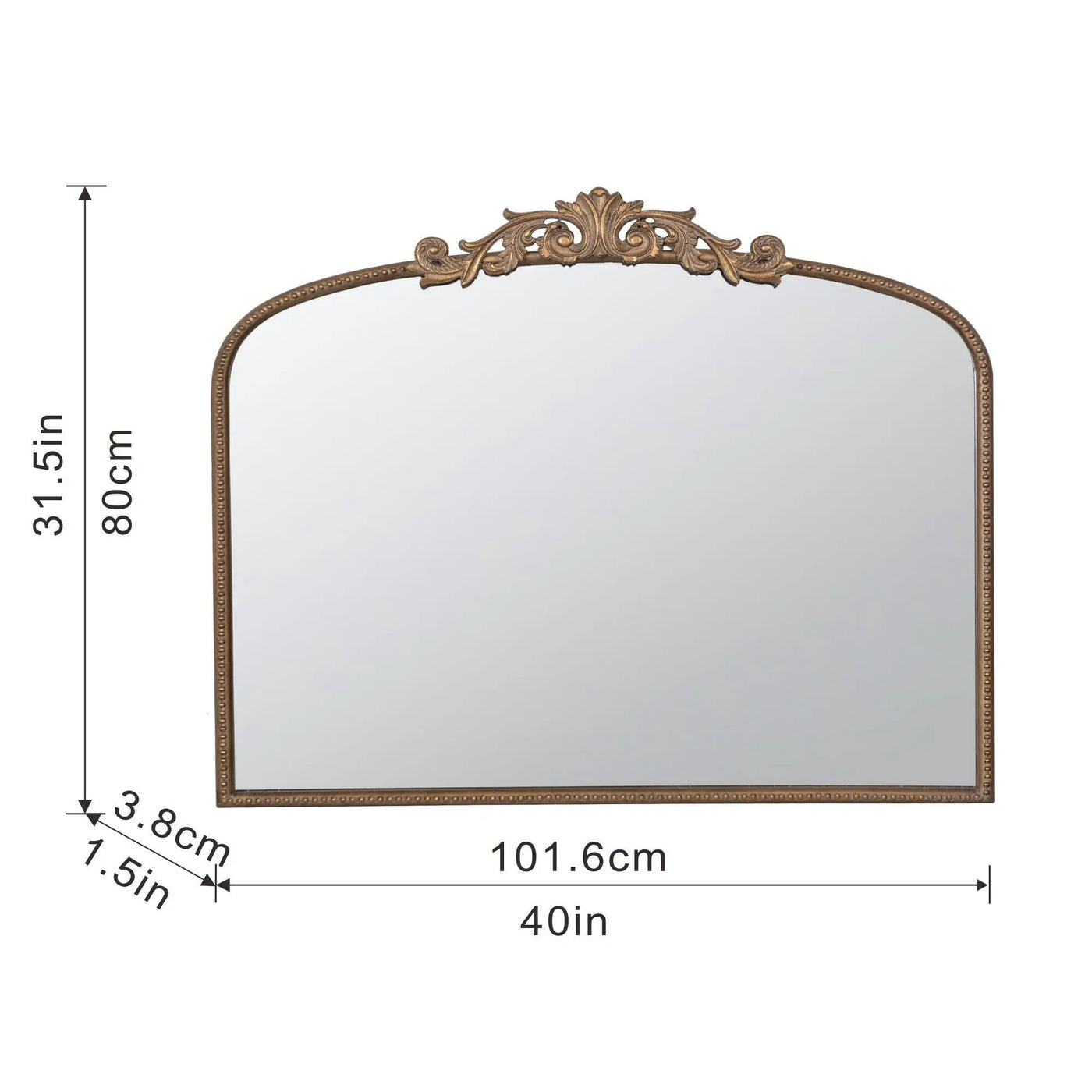 Arch Mirror, Baroque Inspired Wall Decor For Bathroom, Bedroom, Living Room by HouseOfZazla