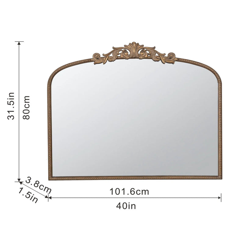 Arch Mirror, Baroque Inspired Wall Decor For Bathroom, Bedroom, Living Room by Unique Piece Furniture