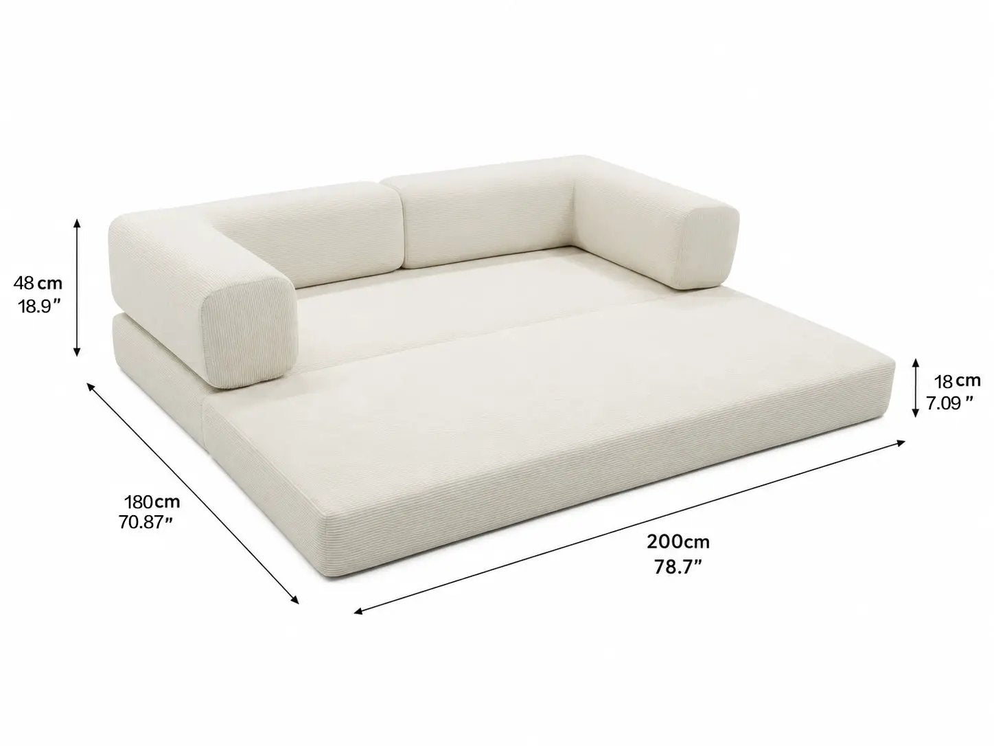 Double Sofa Bed - Multifunctional Compression Sofa by HouseOfZazla