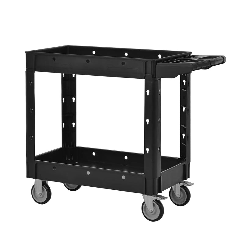 Two-Shelf Utility Cart with Wheels, 600 lbs Capacity by HouseOfZazla