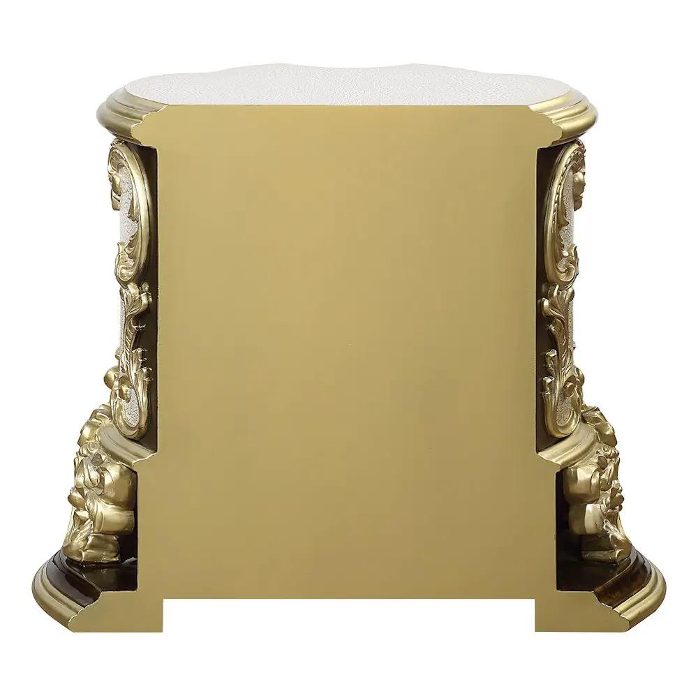Desiderius - Nightstand - Antique Gold & Hand Painted Brown by Unique Piece Furniture