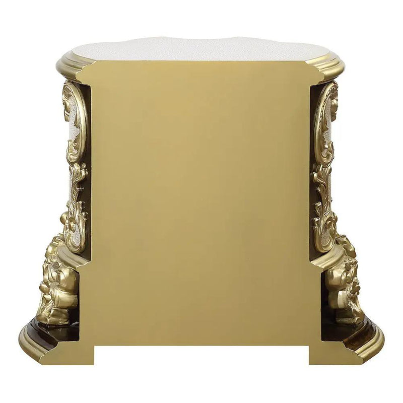Desiderius - Nightstand - Antique Gold & Hand Painted Brown by Unique Piece Furniture