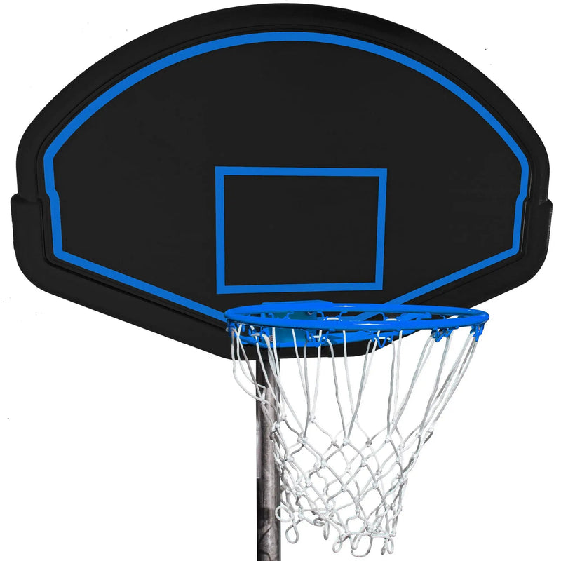 16Ft Trampoline For Adults & Kids With Basketball Hoop, Double-Sided Cover, Outdoor Trampolines With Ladder And Safety Enclosure Net For Kids And Adults - Blue by HouseOfZazla