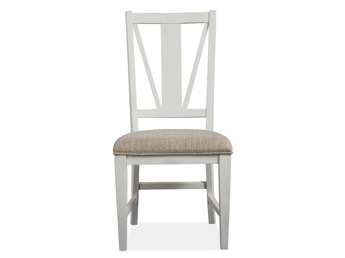 Heron Cove - Dining Side Chair With Upholstered Seat (Set of 2) - Chalk White, photo 2 of 7