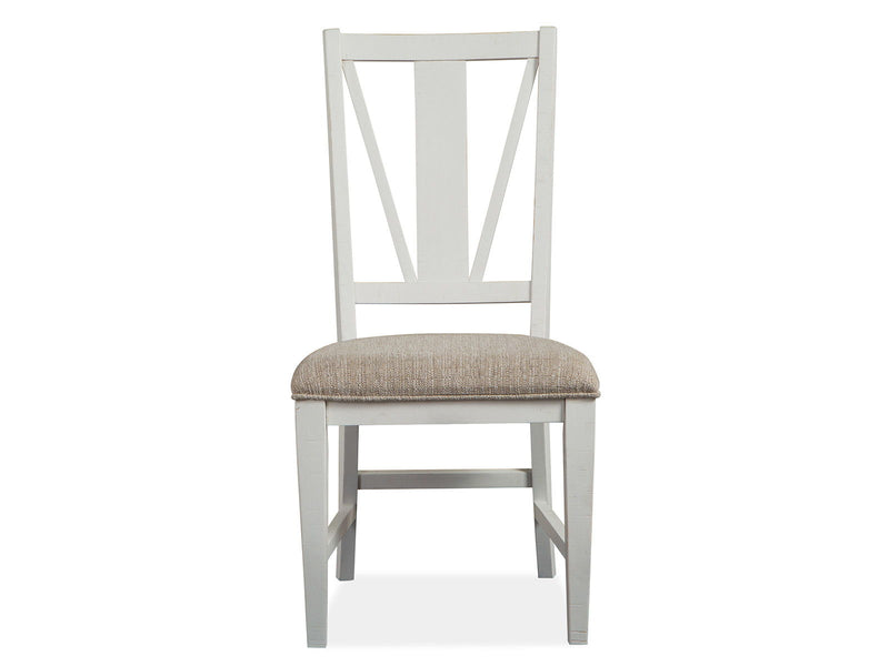 Heron Cove - Dining Side Chair With Upholstered Seat (Set of 2) - Chalk White, photo 2 of 7