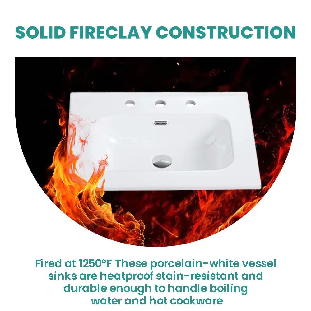 Glossy White Ceramic Integrated Sink by HouseOfZazla