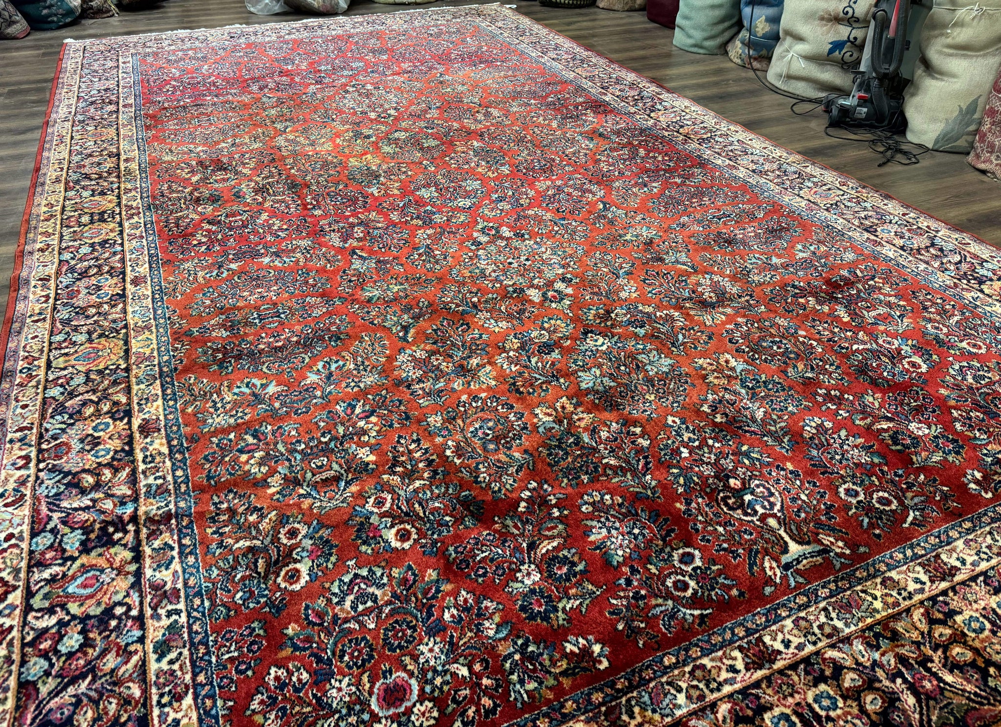 10x18 Karastan Sarouk Rug #785, Wool Large Palace Sized Vintage Karastan Carpet by Jewel Rugs