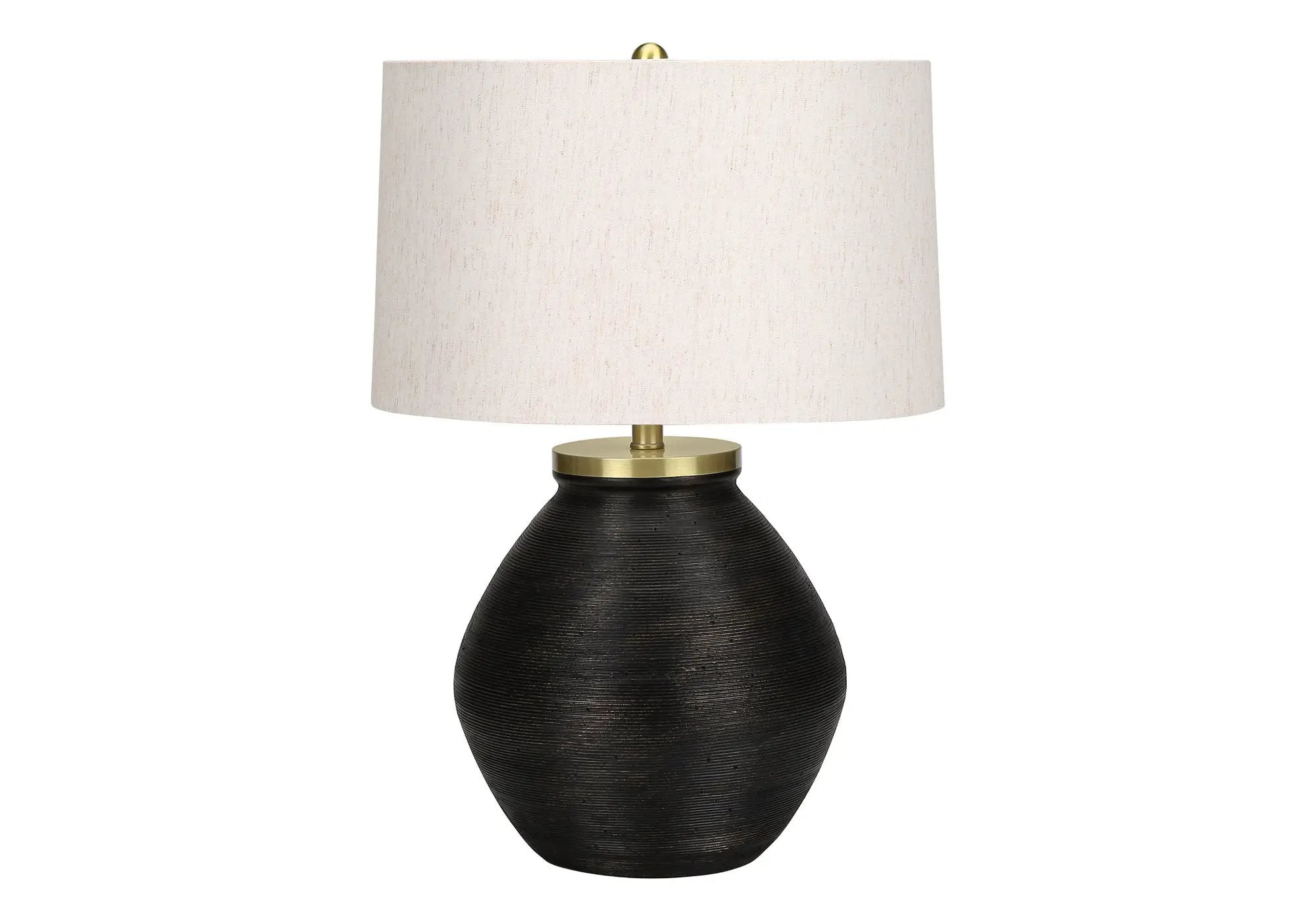 Lighting, Table Lamp, Concrete, Contemporary - Black / Cream by Unique Piece Furniture