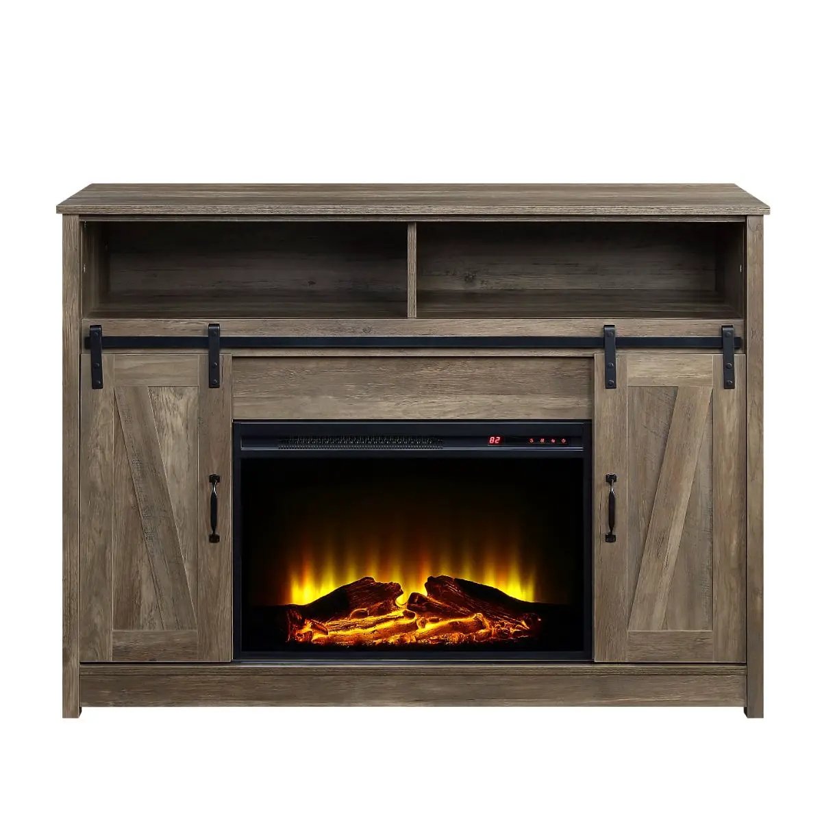 Tobias - 38" Fireplace - Rustic Oak by Unique Piece Furniture
