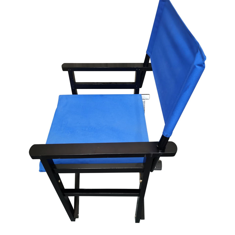 Folding Chair Wooden Director Chair Canvas Folding Chair Folding Chair (Set of 2) - Blue by Unique Piece Furniture