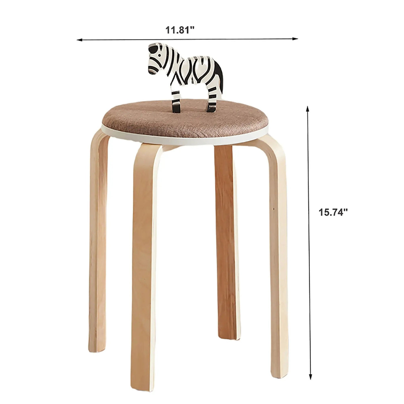 Stackable Round Backless Stools (Set of 4) by HouseOfZazla