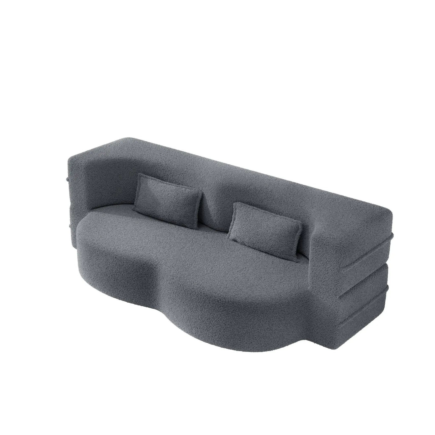 Modern Floor Sofa With 2 Pillows, Twin Size For Living Room by HouseOfZazla