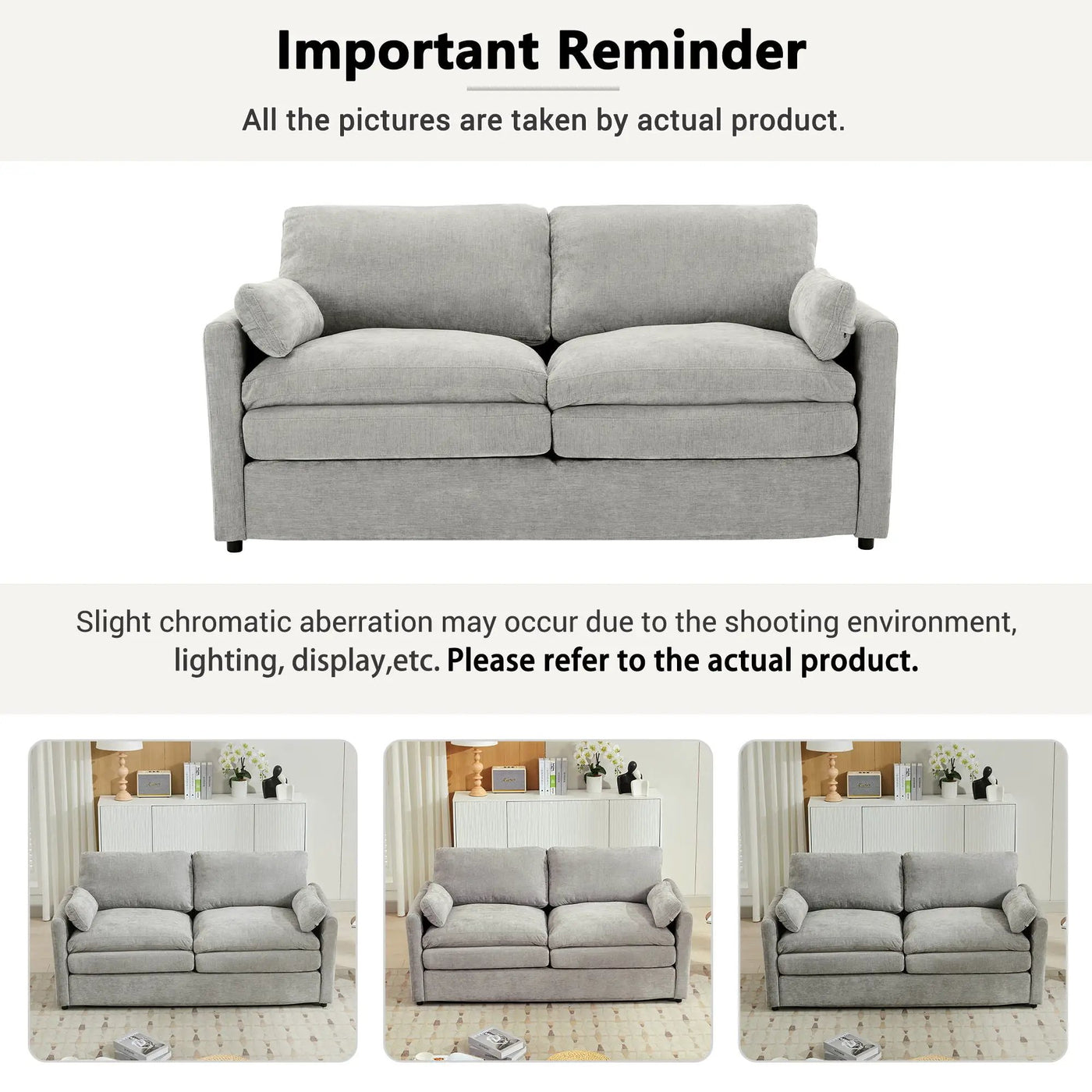 Cozy Upholstered Cushion Loveseat Sofa For Living Room by HouseOfZazla