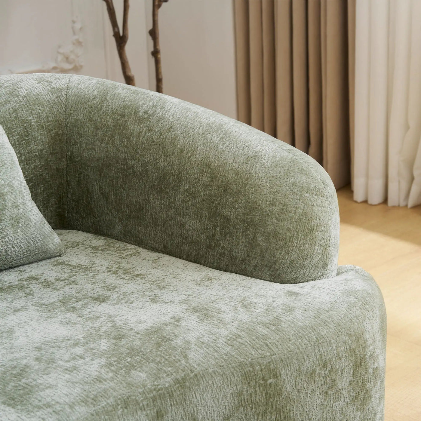 Modular L-Shape Sectional Sofa With Curved Chaise by HouseOfZazla