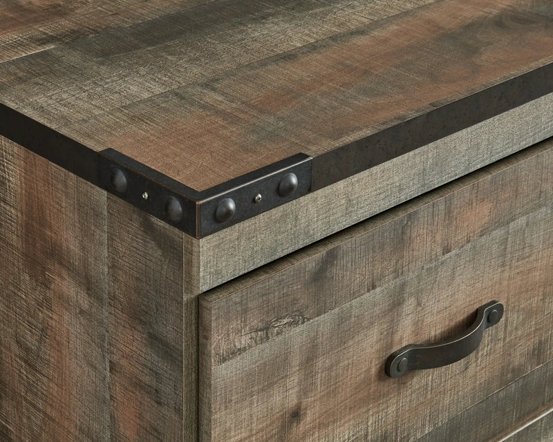 Trinell - TV Stand With Electric Fireplace - Brown by Unique Piece Furniture