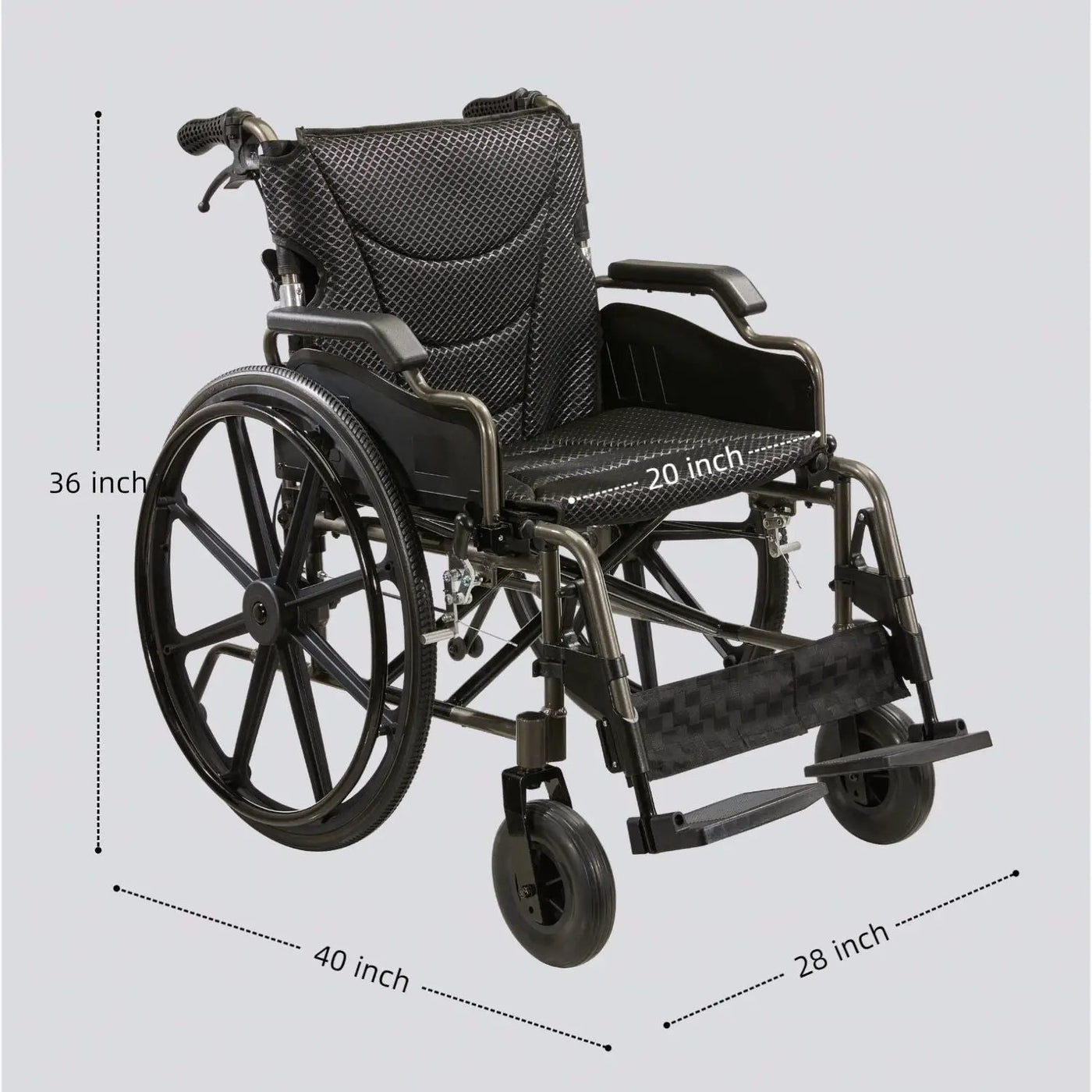 Lightweight Foldable Transport Wheelchair For Adults With Double X Force Support by HouseOfZazla