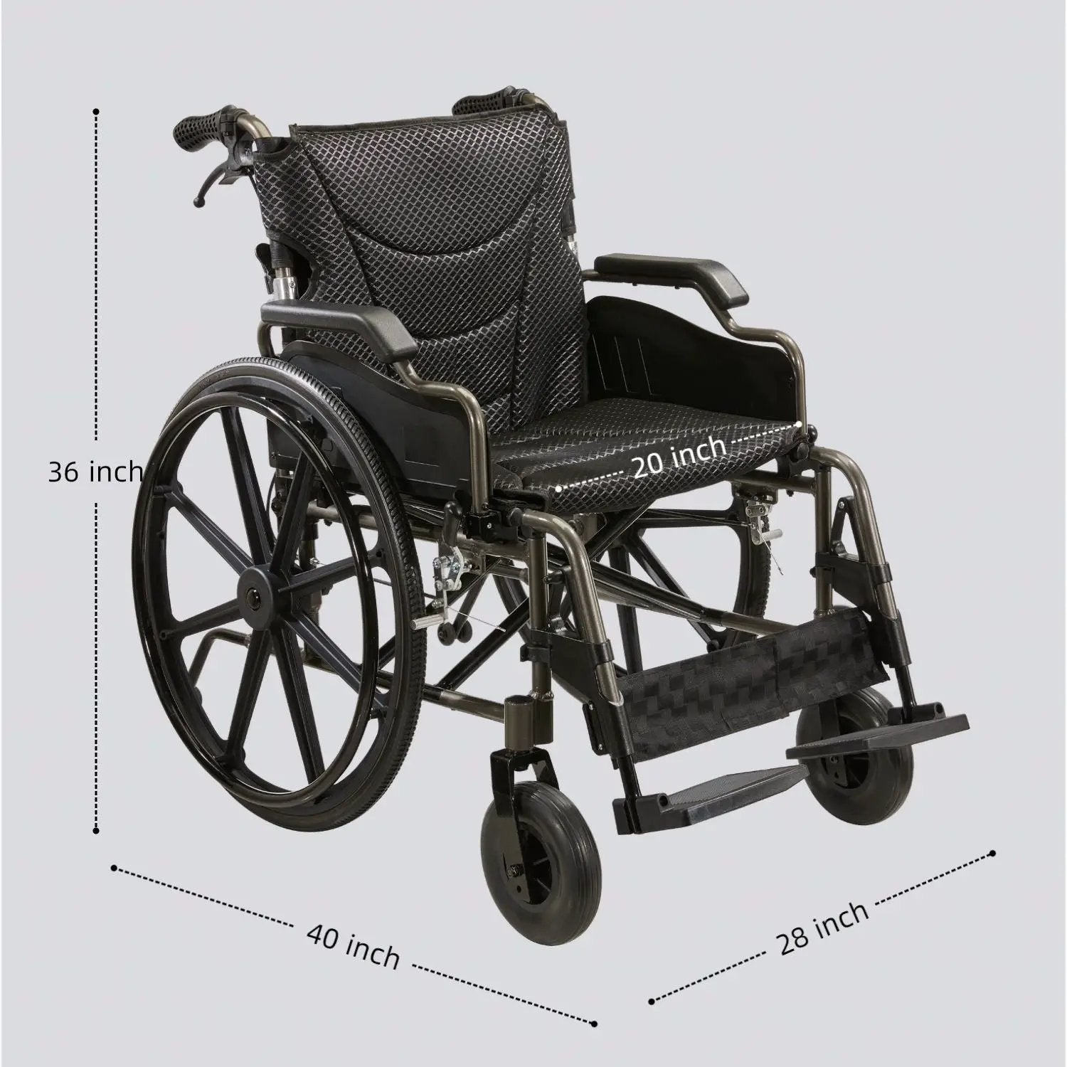 Lightweight Foldable Transport Wheelchair For Adults With Double X Force Support by HouseOfZazla